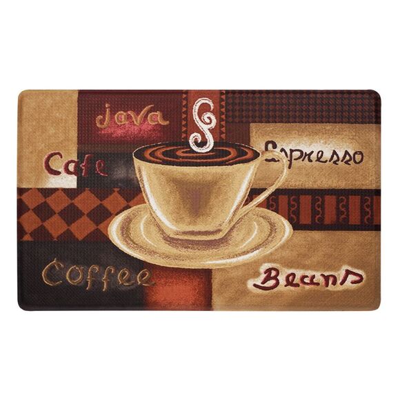 Coffee Window Kitchen Curtains Printed - 30" (W) x 20" (L) Anti-Fatigue Mat, - Picture 1 of 1